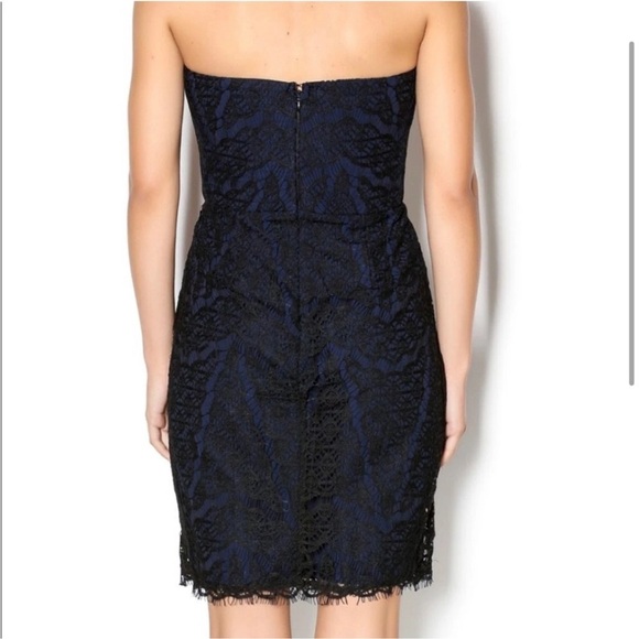 Adelyn Rae Navy Strapless Lace Dress - Picture 3 of 9